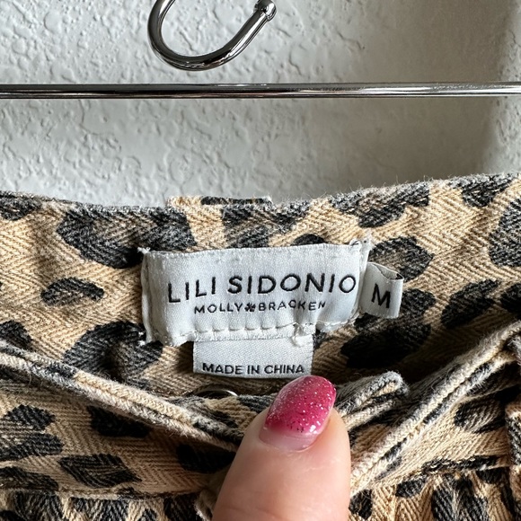 Lili Sidonio x Molly Bracken Cheetah Woven Shorts sz: Med - Picture 3 of 7